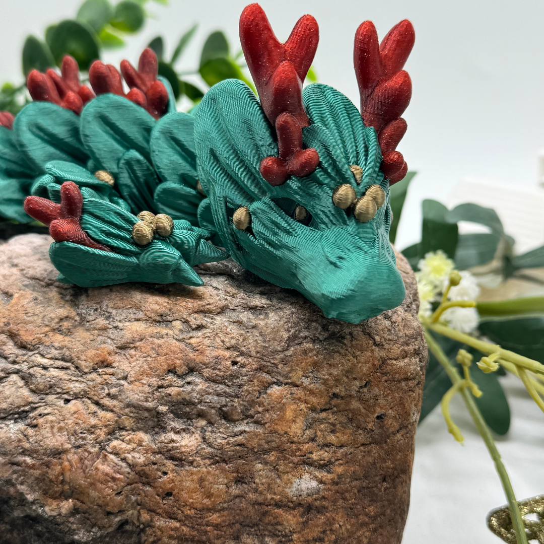 Mistletoe Drache Grün/Crimson/Altgold