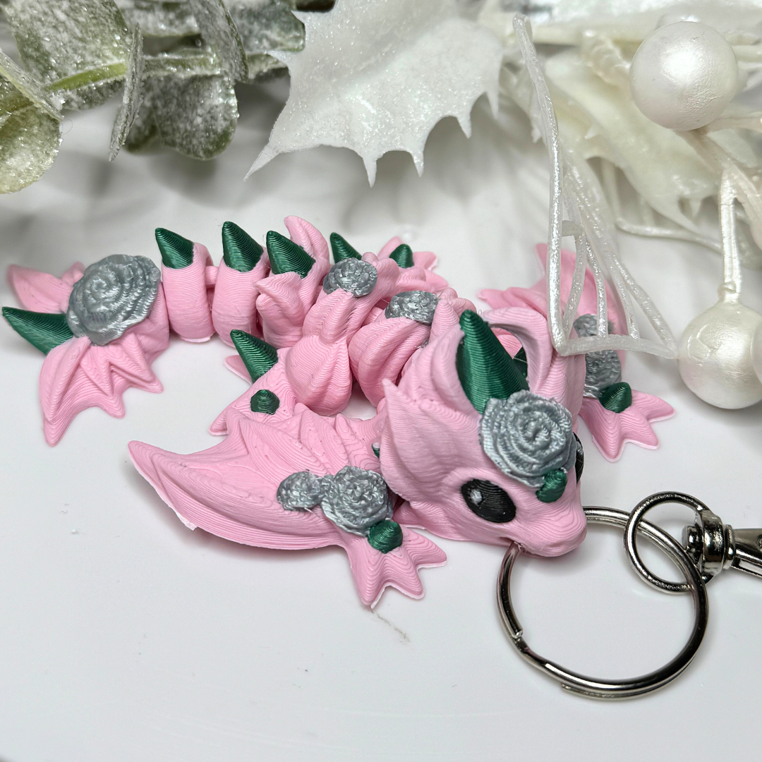 Schlüsselanhänger Tiny Rosen Drache