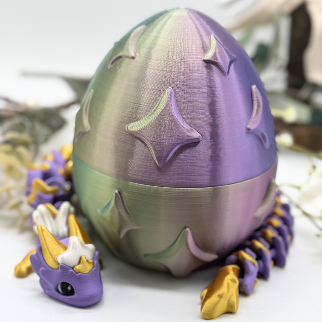 Drache Atria Lila/Gold/Perlweiß