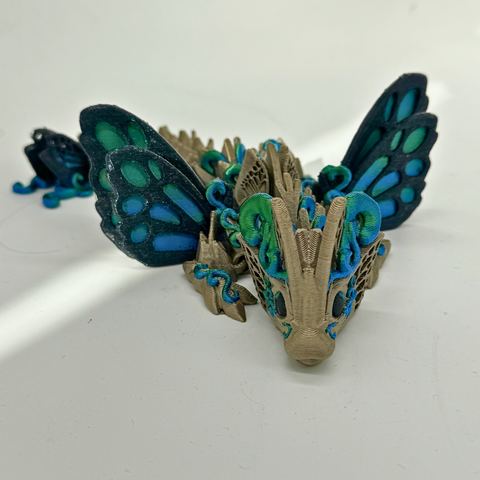 Baby Schmetterlingsdrache Bronze/Galaxy/Blau-Grün