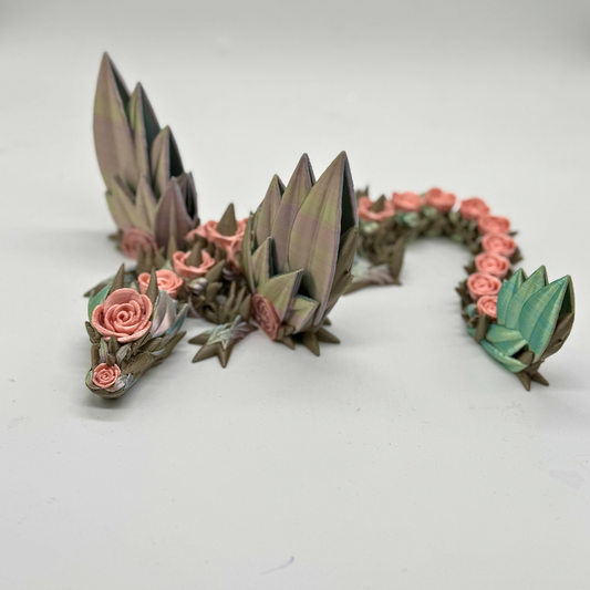 Rosendrache mit Flügeln Citrus/Rosa/weiß B-Ware