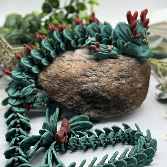 Mistletoe Drache Grün/Crimson/Altgold