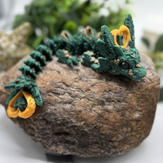 Baby Herzdrache Grün/orange B-Ware