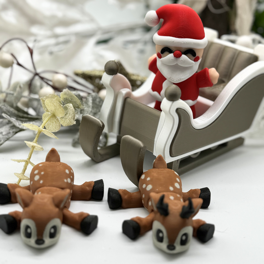 Weihnachtsset Rentiere und Schlitten