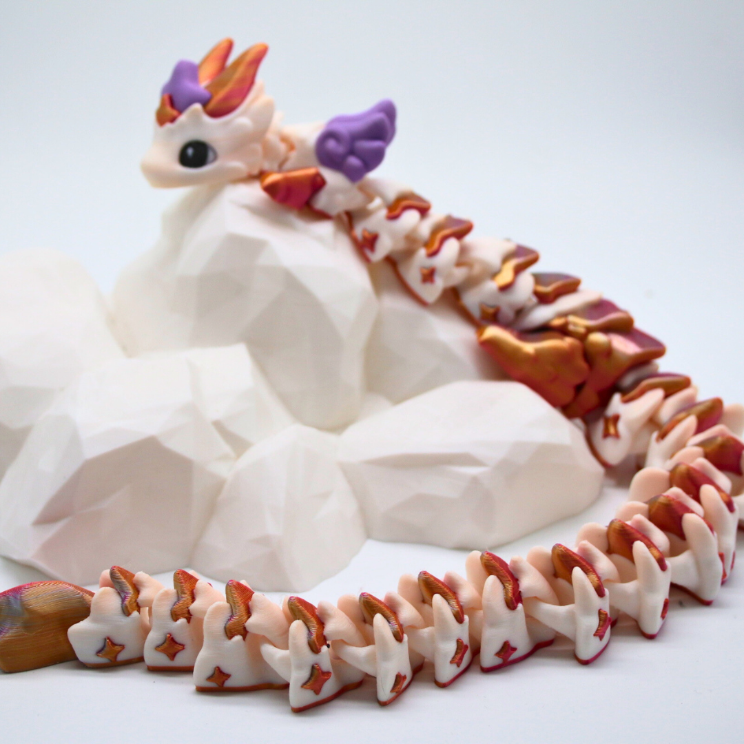 Drache Weiß/Metall Blossom/Pink/Flieder