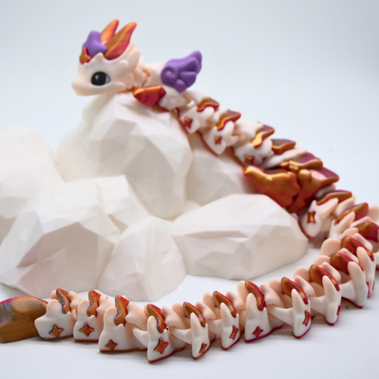 Drache Weiß/Metall Blossom/Pink/Flieder