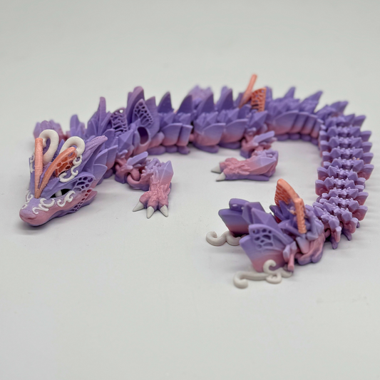 Fae Wolfdrache Rosa-Flieder/weiß B Ware