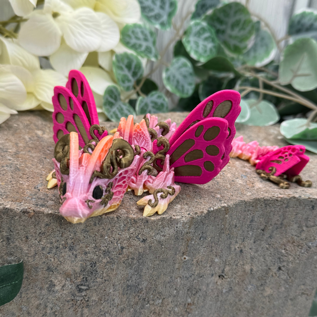 Schmetterlingsdrache Candy Cotton/Pink/Gold
