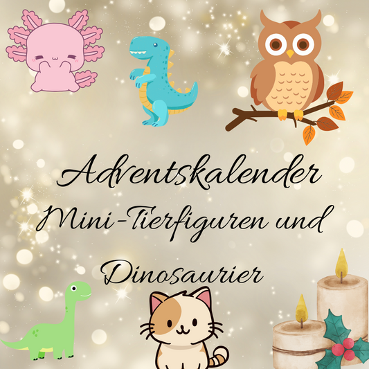 Adventskalender Tierfiguren und Dinosaurier